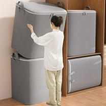 Clearance Under $5! InsCrazy Storage Bins with Lids With Reinforced Carrying Handles Oversized Clothing Quilt Moving Packing Bag Extra Large Storage Bags Containers Organizer