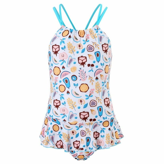 Clearance under $5 JINMGG 2025 Plus Swimsuit Women Clearance Baby Girls Swimwear Children's Swimsuit Sleeveless Printed Mesh Binding One-piece Skirt Swimsuit