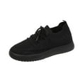 thumbnail image 1 of Clearance under $5 JINMGG Sneakers for Women Plus Clearance Women Lace Up Sneakers Color Solid Color Shoes Plus Size Fashion Sports Casual Shoes Black 39, 1 of 4