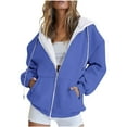 thumbnail image 1 of under $5 JINMGG Womens Coats , Winter Coats for Women Women's Fashion Casual Halloween Print Zip Hood Long Sleeve Pocket Jacket Top, 1 of 4