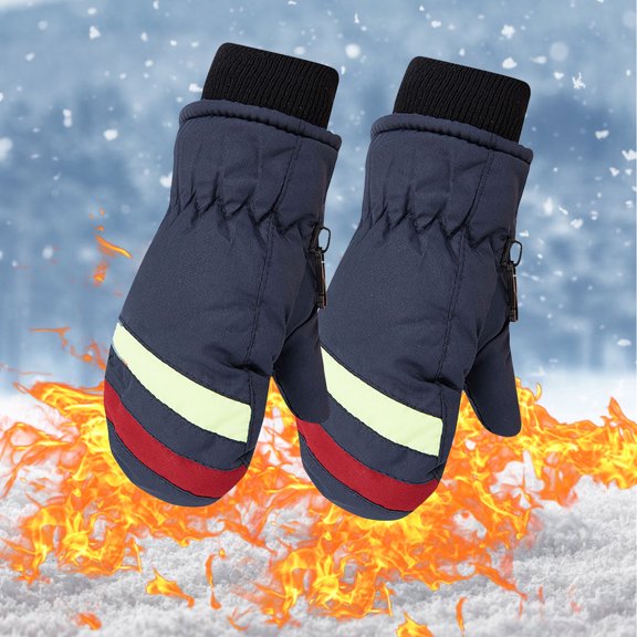 Joau Unisex Kids Snow Ski Mittens Cold Weather Winter Warm Windproof Waterproof Snowboard Gloves for Ages 2-5 Years Toddler Baby Boys Girls