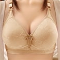 thumbnail image 1 of Joau Women's Comfort Wire Free Bras Floral Lace Lightly Lined Breathable Brassiere Plus Size Push Up Bra Full-Coverage Bralettes Everyday Bras, 1 of 8