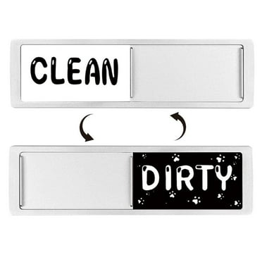 Clearance under $5 Kitchentour Dishwasher Magnet Clean Dirty Sign Upgrade Super Strong Clean Dirty Magnet for Dishwasher Large Text Easy to Read Non Scratch Indicator Kitchen Decor Silver