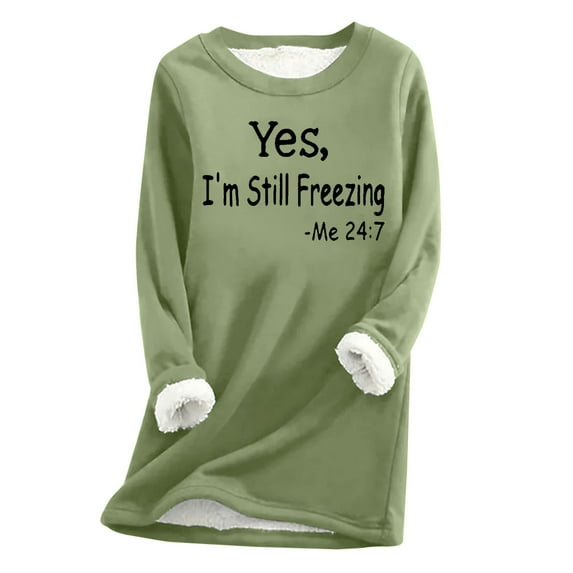 under $5 LEAVINGSUO Womens Plus Size $5, Christmas Tops for Women Woman Long Sleeve Round-Neck Printing Blouse Causal Pullover Long Sleeve Tops