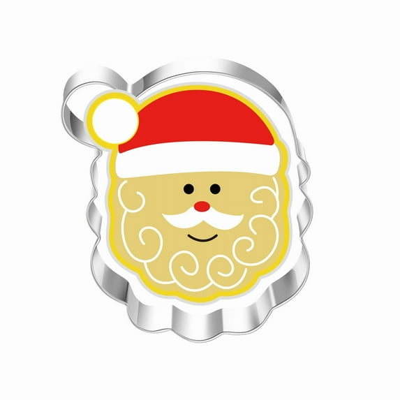 Clearance Under $5 Large Christmas Cookie Cutters 4" Holiday Cookie Cutters Stainless With Recipe Instruction Snowman Christmas Tree Snowflake.. for Home & Kitchen