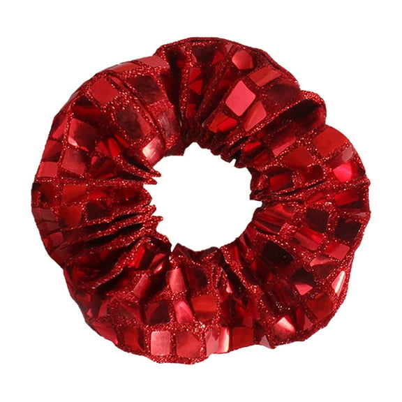Clearance Under $5 Miqool Hair Scrunchies, Sequin Scrunchies Elastic Stretch Sparkly Glitter Scrunchie Hair Tie Ponytail Holders Bun Cover for Girls and Women