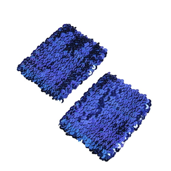 Miqool Sequin Wrist Cuffs Shiny Glitter Stretch Wristbands Slap Bracelets Cosplay Costume Accessory Rave Party Supplies Favors for Women Girls