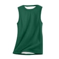 thumbnail image 1 of under $5 Omexry Womens Plus Size T-Shirts, Women Fall and Winter Loose Sleeveless Round Neck Thickened Fleece Lambhair Warm Top Green S, 1 of 9