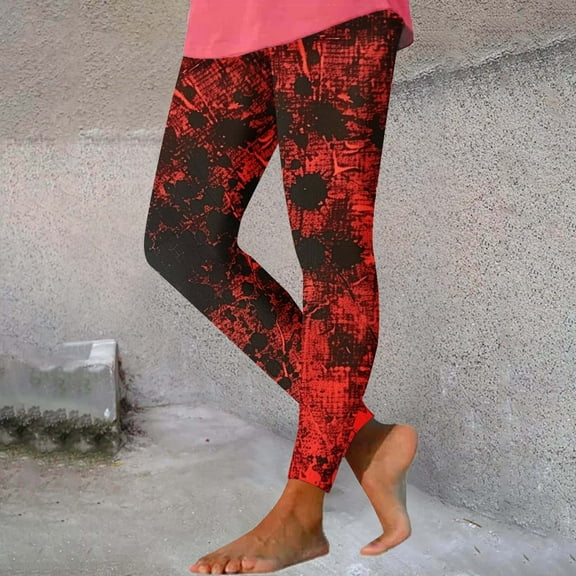 Under $5 PEONAVET Halloween Womens Flare Leggings Casual Flare Yoga Pants with Tummy and Control Seamless High Waist and Wide Leg Workout Butt Lifting Leggings Pants - Summer's Top Trends