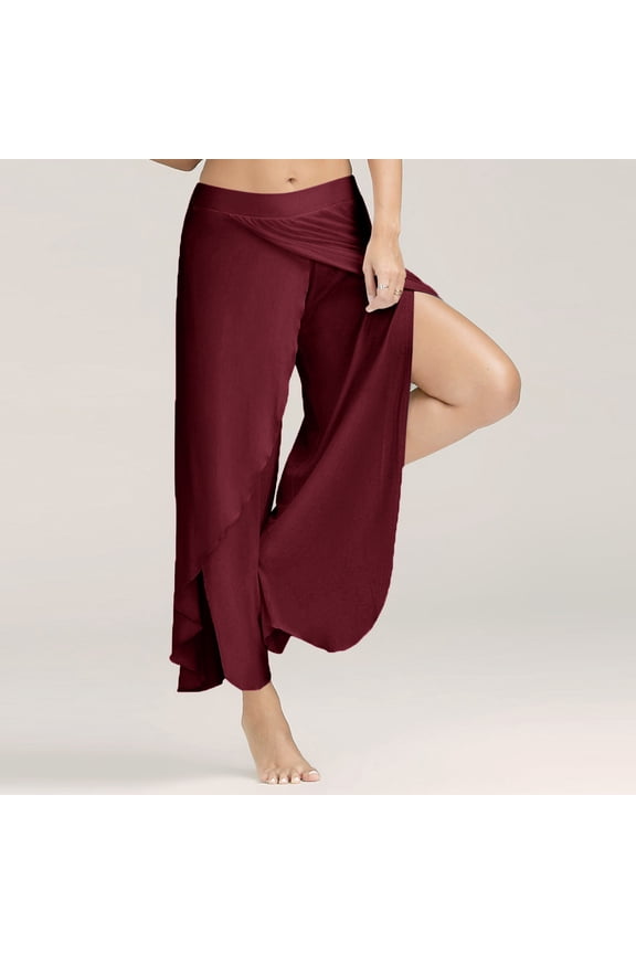 Under $5 PEONAVET Womens Wide Leg Yoga Pants Casual Work Dress Pants Lounge Sweatpants High Waist Comfy Loose Trousers with Pockets - Summer's Top Trends