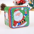 thumbnail image 1 of Clearance! 5 Pack Christmas Cookie Tins with Lids for Gift Giving Empty Candy Snack Treat Swap Box Square Shape Metal Containers for Goodies, Chocolate, Nuts and Home Storage, Cerebrate a Holiday, 1 of 6