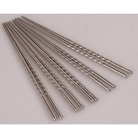 Clearance 5 Pairs Of Chopsticks 5 Reusable Sticks Korean Chinese Stainless Chopsticks Pair Other