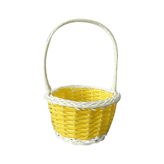 Clearance Under 5$ Party Balloon, FNGZ Mini Easter Baskets for Crafts Decor Mini Rattan Picnic Basket Kids Easter Baskets Empty Plastic Easter Basket for Easter Egg Hunt