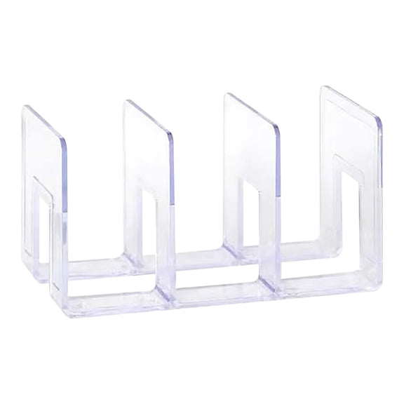 Clearance Under $5 Pedty File Holder For Office Organization,Acrylic File Organizer For Desk Desktop Document/Mail Organizer 3 Compartments Plastics Bookshelf Floating,Stacking Desktop Sorter