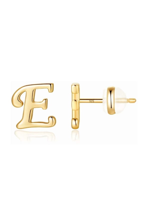 Earrings for Women Gold 26 Alphabet Letters Initials Stud Earrings with Gold Plated Finish Personalized Initial Earrings