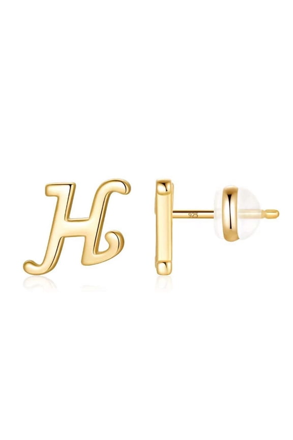 Earrings for Women Gold 26 Alphabet Letters Initials Stud Earrings with Gold Plated Finish Personalized Initial Earrings