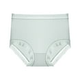 thumbnail image 1 of Clearance Clothes Pitauce Plus Size Underwear for Women Solid Color High Waisted Ultra-Thin Ice Silk Underpants Soft Comfortable Breathable Stretch Panties, 1 of 2