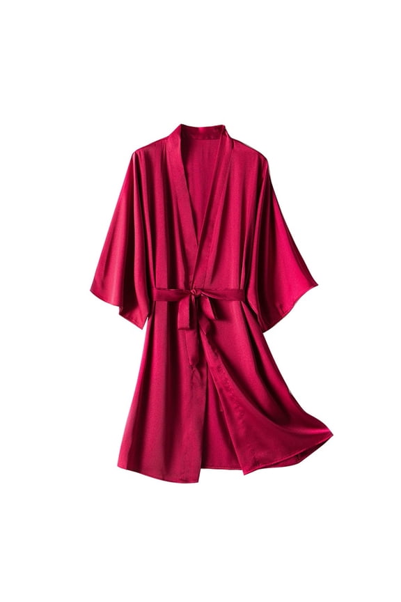 Satin Silk Pajamas for Women Pajamas Nightdress Women Lingerie Robes Underwear Sleepwear Robes Christmas Pajamas2XL
