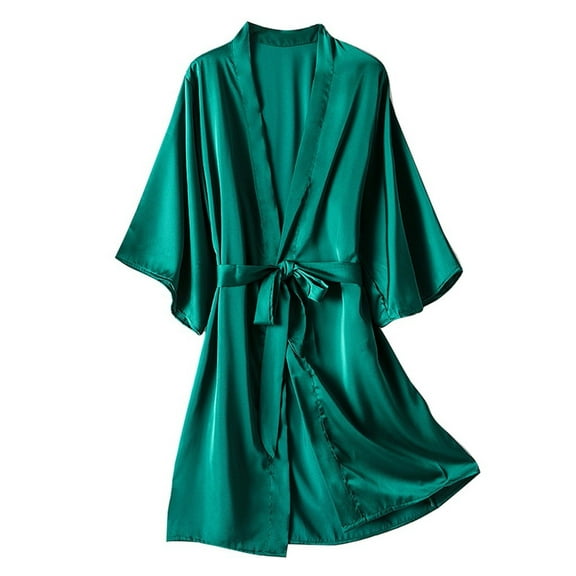 Pitauce Satin Silk Pajamas for Women Sexy Pajamas Nightdress Women Lingerie Robes Underwear Sleepwear Robes Christmas Pajamas