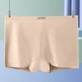 thumbnail image 1 of Pitauce Women's Boxers Solid Color Plus Size Cotton High Waisted Seamless Hip Lift Boyshorts Cotton Breathable Stretch Bottoming Boxer Pants, 1 of 5