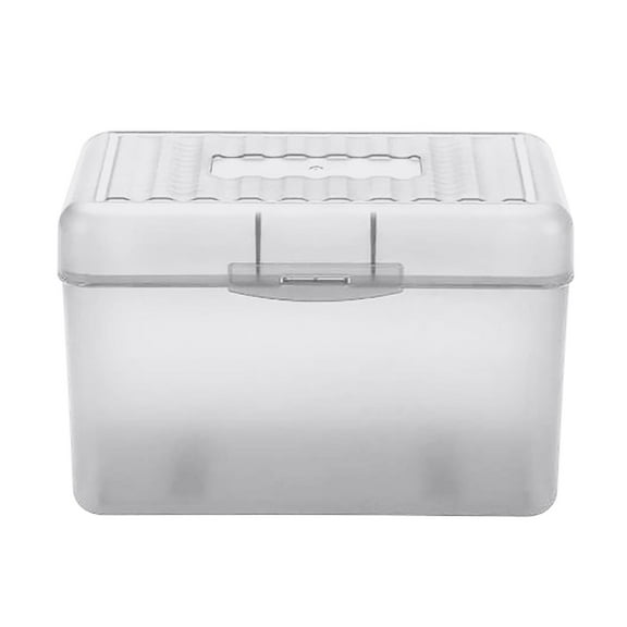 Clearance Under 5$ Plastic Card Box Desktop Storage Box White C, Fdelink Index Card Holder Index Card Box Notecard Box Flash Card Holder Index Organizer