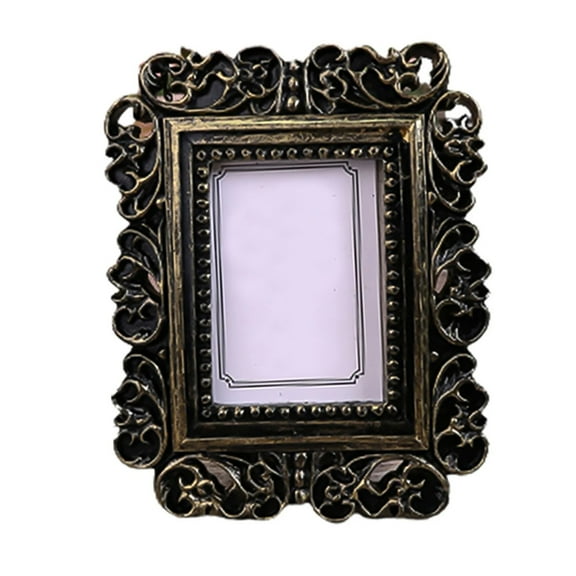 Clearance Under 5$ Plastic Decorative Photo Frame, FNGZ Classic Square Oval Baroque Picture Frame 3.15 in X 3.74 in Multicolor Wallet Size Picture Frame Adding an Elegant to Your Home Decor