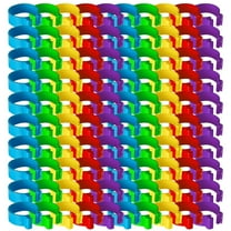 Clearance Under 5$ Poultry Foot Rings and Buckles, Fdelink 100 Pieces Chicken Leg Rings Chicken Identification Leg Poultry Leg Clip on Leg Rings for Chicken Random Color