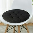 thumbnail image 1 of Clearance Under $5! Rvasteizo Home Decor, Seat Cushion Soft Fart Pad Prolonged Sitting Increased Thickness Extra Thick Furry Short Hair Velvet Cushion Chair Circular Floor Pad, Black, 1 of 5