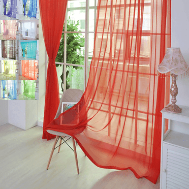 Under $5 School Savings Tyidzon Curtains Sheer Curtains 2 Panels Set, Transparent Voile Curtain Rod Pocket Gauze Drapes Suit for Living Room Bedroom, 32.28x78.74 Inch