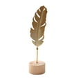 thumbnail image 1 of Clearance Under 5$ Sculpture Decoration, FNGZ Leaf Decor Metal Golden Leaf Ornaments and Base Modern Simple Gold Leaf Table Sculpture for Living Room Bedroom Bookshelf Desktop Decoratio, 1 of 9