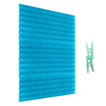 Clearance Under 5$ Self-Adhesive Pleated Curtains Blue, Loetky Household Cordless Blind Light Filtering Fabric Pleated Shade for Balcony Cafe Window Bathroom Curtain 35.4 X 59 Inch