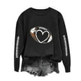 thumbnail image 1 of Clearance under 5!Sevevn Football Funny Sweatshirt For Women Graphic Print Sunday Casual Long Sleeve Crewneck 2025 Fall Pullover End of Year Clearance Black M, 1 of 3