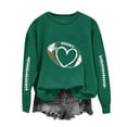thumbnail image 1 of Sevevn Football Funny Sweatshirt For Women Graphic Print Sunday Casual Long Sleeve Crewneck 2025 Fall Pullover Up to 30% Off Army Green L, 1 of 4