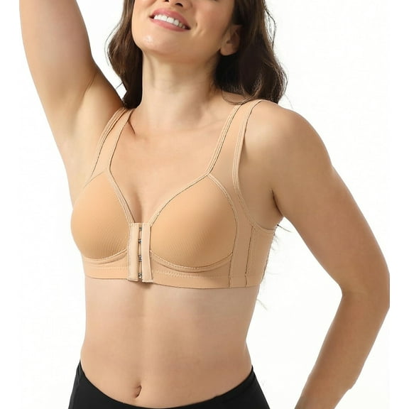 Sevevn Women's Nursing Bra Maternity Sleeping Underwear Large Size Large Cup No Underwear Women Daily Bra Beige M Sales Online