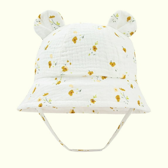 FAMTKT 4th of July Hats, Baby Girl Sun Hat Kids Summer Outdoor Baby Boy Hats Infant Wide Brim Hats Toddler Beach Cap Bucket Hat