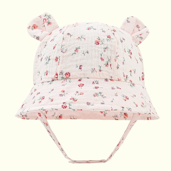 Shldybc 4th of July Hats, Toddler Baby Summer Sun Protection Fashion Print Outdoor Sun-hat Cute Bear Ears Sunscreen Hat Cap