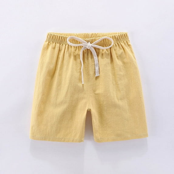 FAMTKT Boys Shorts, Kids Fashion Pants, Toddler Kids Baby Boy Girls Fashion Cute Solid Color Linen Pants Sports Casual Shorts, Girls Shorts
