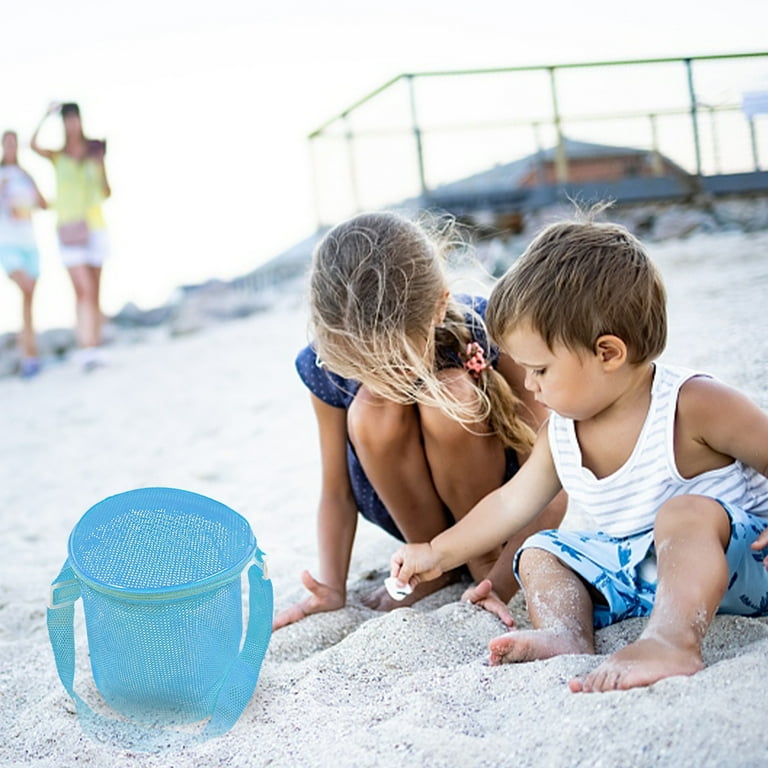 Clearance under 5 Shldybc Children s Mesh Beach Bag Storage Bucket Empty Mesh Yarn Bag Small Round Yarn Storage Box Portable Beach Toy Storage Bag Summer Savings Clearance Walmart