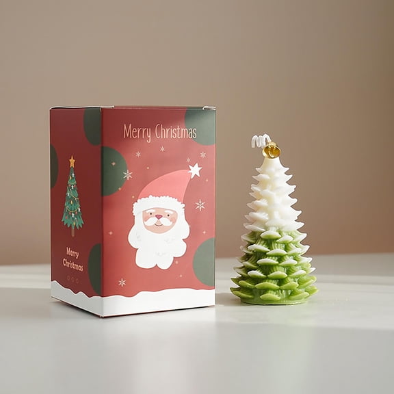 FAMTKT Christmas Tree Shaped Candles Decoration Aromatic Candles Gifts Christmas Candles for Home Aromatherapy Candles for Christmas Party Holiday New Year Decoration