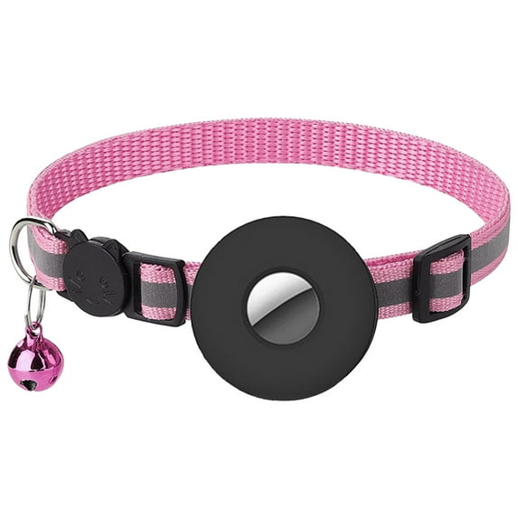 FAMTKT Collar for Adjustabl Pet Collar for AirTags Soft Nylon Collars with Tag Sleeve for Puppy, Dog Products, Dog Collars