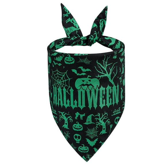 Antqov Halloween Adjustable Fashion Pet Bib Dog Saliva Towel Pet Supplies