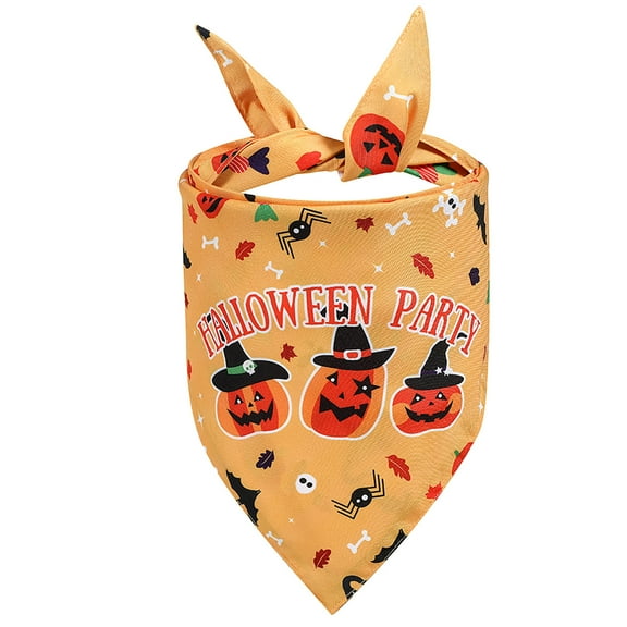 FAMTKT Dog Bandanas, Halloween Adjustable Fashion Pet Bib Dog Saliva Towel Pet Supplies, Adjustable Accessories for Small To Large Dog Puppy Cat