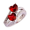 thumbnail image 1 of FAMTKT Heart Ring for Women, Lover Jewelry Heart Promise Rings Fine Jewelry for Valentine's Day Mother's Day Anniversary Birthday Christmas Gifts, 1 of 4