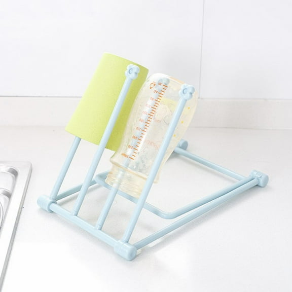 FAMTKT Kitchen Sponge Holder Dishcloth Hanger, Kitchen Bathroom Multifunctional Towel Rack Hanger Plastic Rack Organizer Stand for Sponge, Dish Cloth, Rag, Brush, Kitchen Gadgets