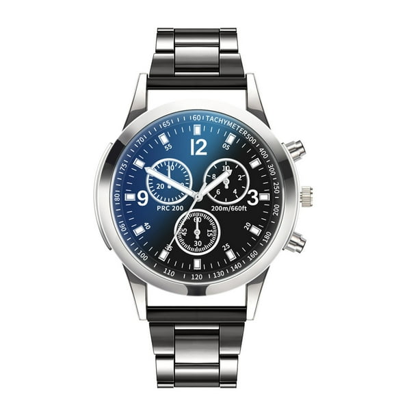 FAMTKT Men's Wrist Watches, Luxury Watches Quartz Watch Stainless Steel Dial Casual Bracele Watch, Gifts for Him