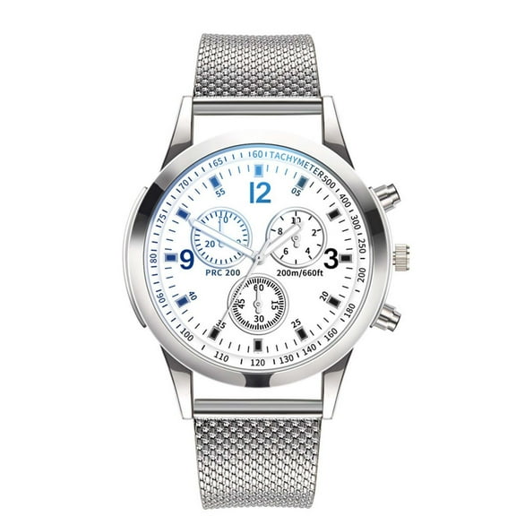FAMTKT Men's Wrist Watches, Men Fashion Watches Clocks Watches Stainless Steel Casual Dresses Wrist Crystals, Gifts for Him