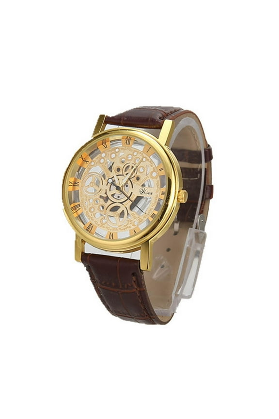 FAMTKT Men's Wrist Watches, Men Luxury Stainless Steel Quartz Military Sport Leather Band Dial Wrist Watch G, Gifts for Him
