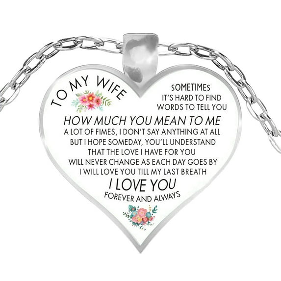 FAMTKT Women's Necklace Pendant Electroplating Love Alloy Pendant Sweater Chain,Mother's Day Birthday Anniversary Christmas Jewelry Gift for Woman Mom Wife Her Girlfriend