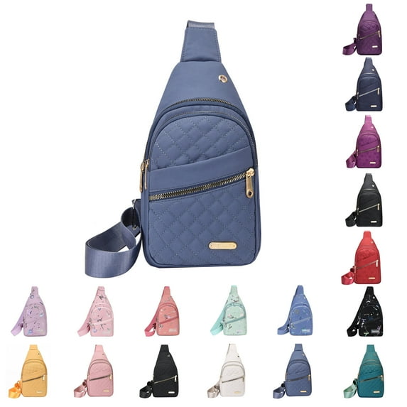 Clearance Under 5! Sling Bag for Women Men Fashionable Embroidery Diamond Shoulder Crossbody Bag Large Capacity Watertight Backpack With Data Hole Travel Hiking Backpack