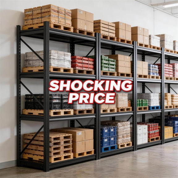 Clearance! 5 Tier 63"H 40"W 16"D Heavy Duty Garage Shelving, Dual Uprights Adjustable Thickened Waterproof Metal Shelves for Closet Warehouse Basement Garage Retail Store